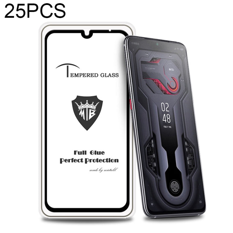 25 PCS MIETUBL Full Screen Full Glue Anti-fingerprint Tempered Glass Film for Xiaomi Mi 9 (Black)