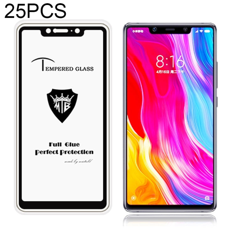 25 PCS MIETUBL Full Screen Full Glue Anti-fingerprint Tempered Glass Film for Xiaomi Mi 8 SE(Black)