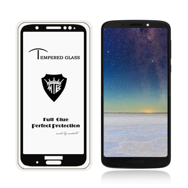 MIETUBL Full Screen Full Glue Anti-fingerprint Tempered Glass Film for Motorola Moto G6 Plus (Black)