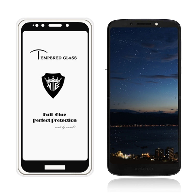 MIETUBL Full Screen Full Glue Anti-fingerprint Tempered Glass Film for Motorola Moto G6 Play (Black)