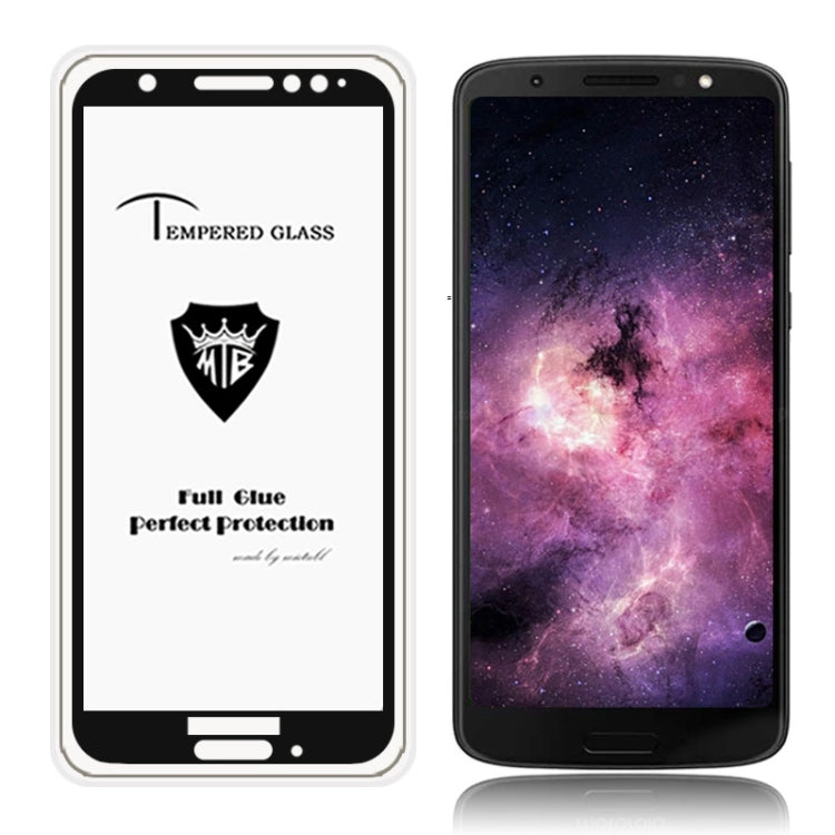 MIETUBL Full Screen Full Glue Anti-fingerprint Tempered Glass Film for Motorola Moto G6 (Black)