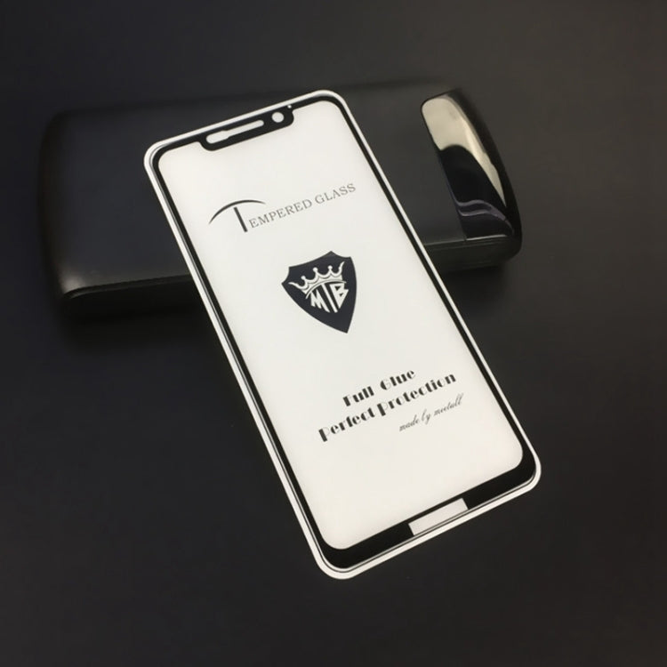 MIETUBL Full Screen Full Glue Anti-fingerprint Tempered Glass Film for Motorola One Power / P30 Note (Black)