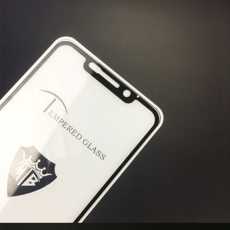 MIETUBL Full Screen Full Glue Anti-fingerprint Tempered Glass Film for Motorola One Power / P30 Note (Black)