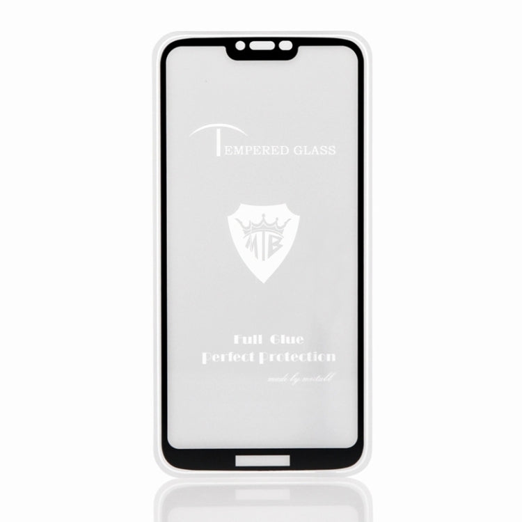 MIETUBL Full Screen Full Glue Anti-fingerprint Tempered Glass Film for Motorola Moto G7 Power (Black)
