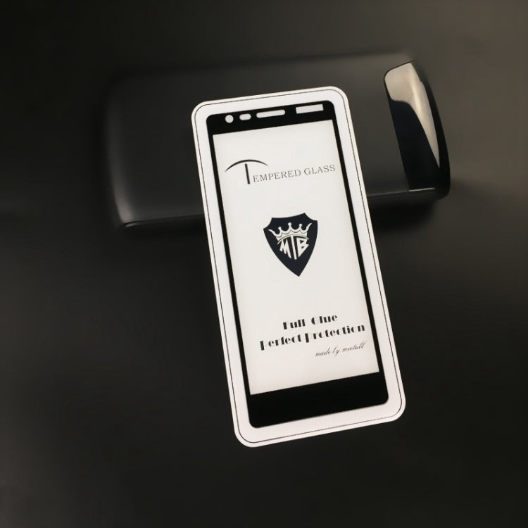 MIETUBL Full Screen Full Glue Anti-fingerprint Tempered Glass Film for Nokia 3.1 (Black)