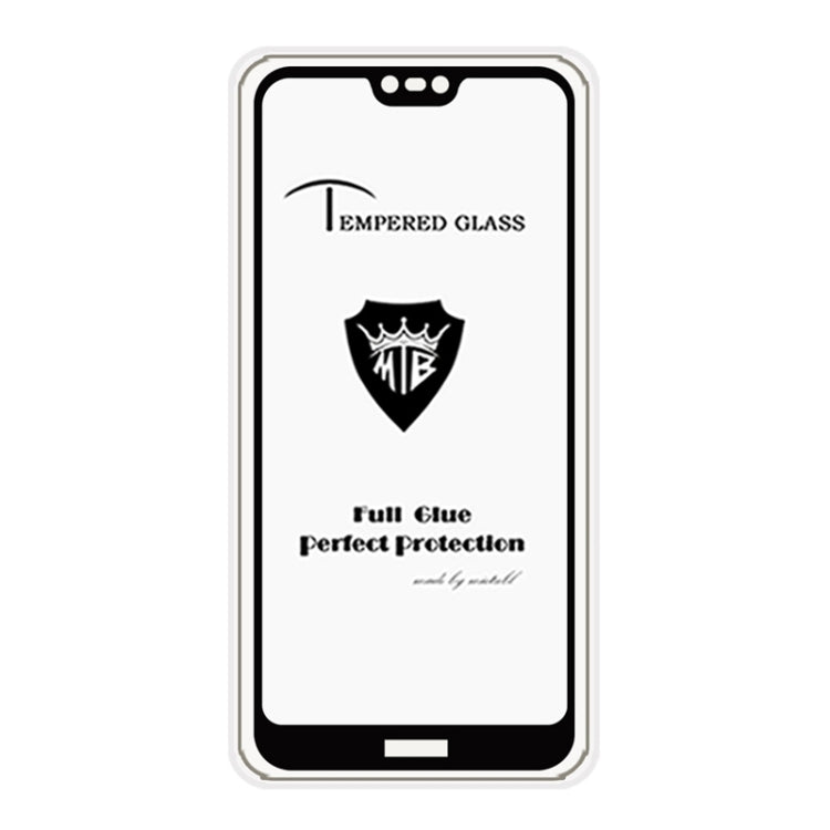 25 PCS MIETUBL Full Screen Full Glue Anti-fingerprint Tempered Glass Film for Nokia 7.1 (Black)