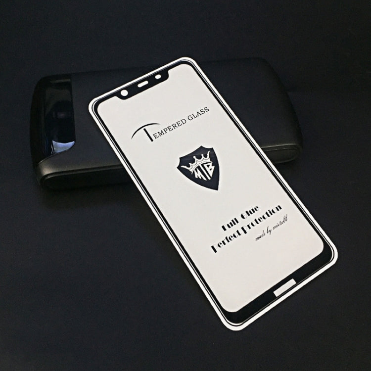 25 PCS MIETUBL Full Screen Full Glue Anti-fingerprint Tempered Glass Film for Nokia 8.1 / X7 (Black)