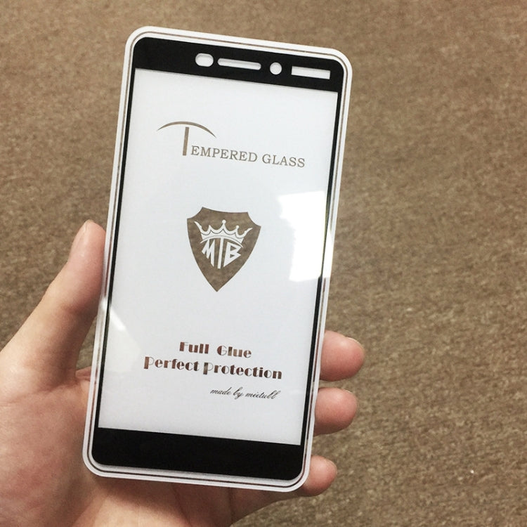 25 PCS MIETUBL Full Screen Full Glue Anti-fingerprint Tempered Glass Film for Nokia 6.1 (Black)