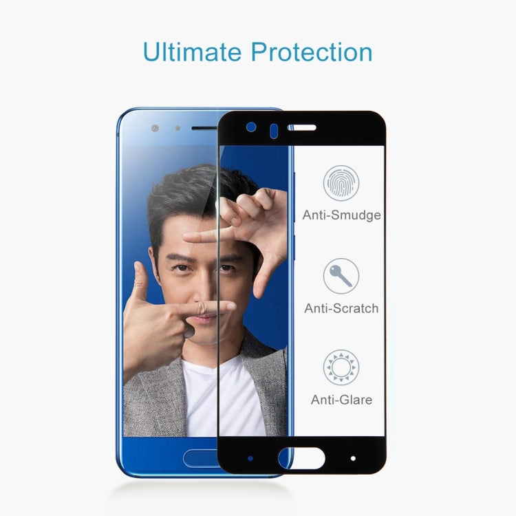For Huawei Honor 9 0.26mm 9H Surface Hardness 2.5D Explosion-proof Silk-screen Tempered Glass Full Screen Film