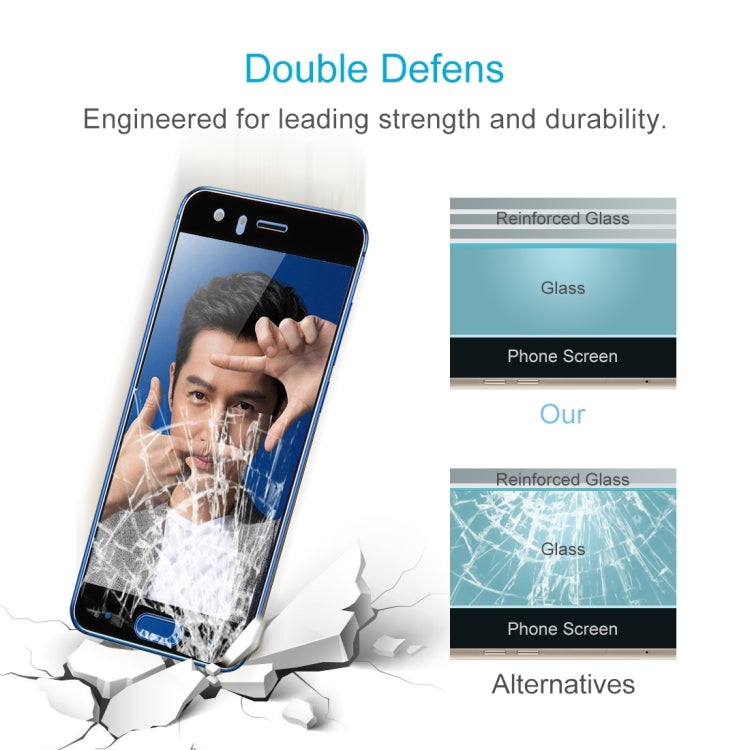 For Huawei Honor 9 0.26mm 9H Surface Hardness 2.5D Explosion-proof Silk-screen Tempered Glass Full Screen Film