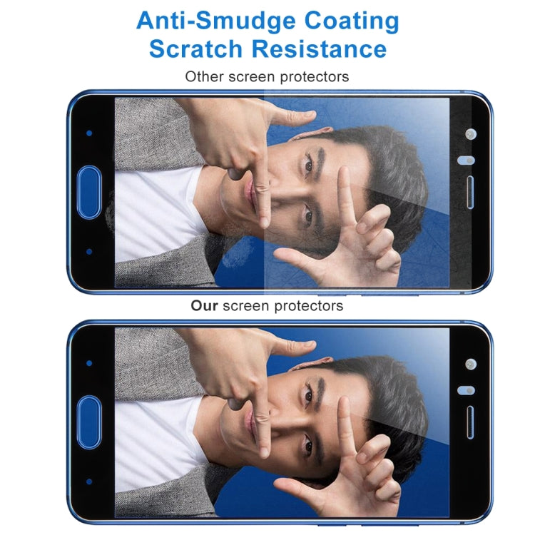 For Huawei Honor 9 0.26mm 9H Surface Hardness 2.5D Explosion-proof Silk-screen Tempered Glass Full Screen Film