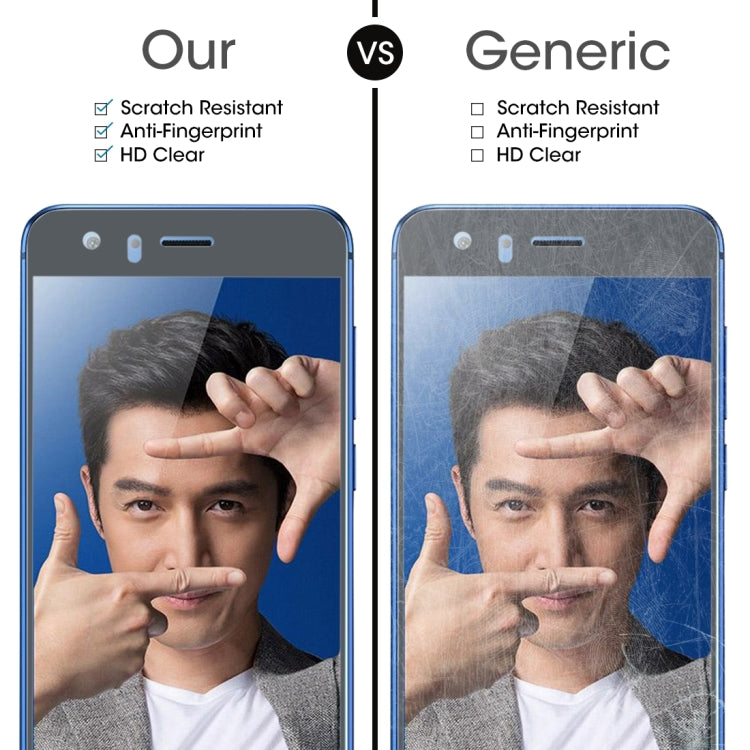 For Huawei Honor 9 0.26mm 9H Surface Hardness 2.5D Explosion-proof Silk-screen Tempered Glass Full Screen Film