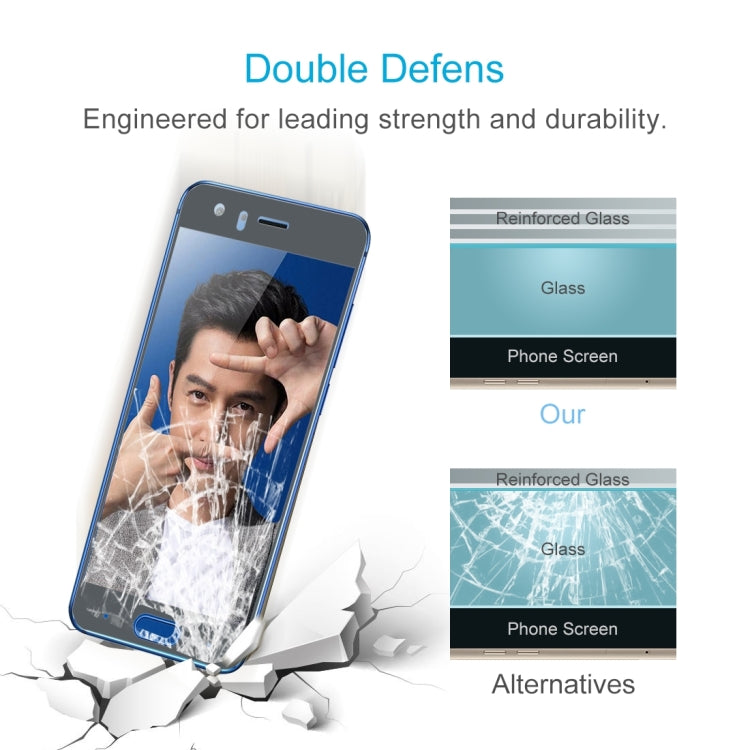 For Huawei Honor 9 0.26mm 9H Surface Hardness 2.5D Explosion-proof Silk-screen Tempered Glass Full Screen Film