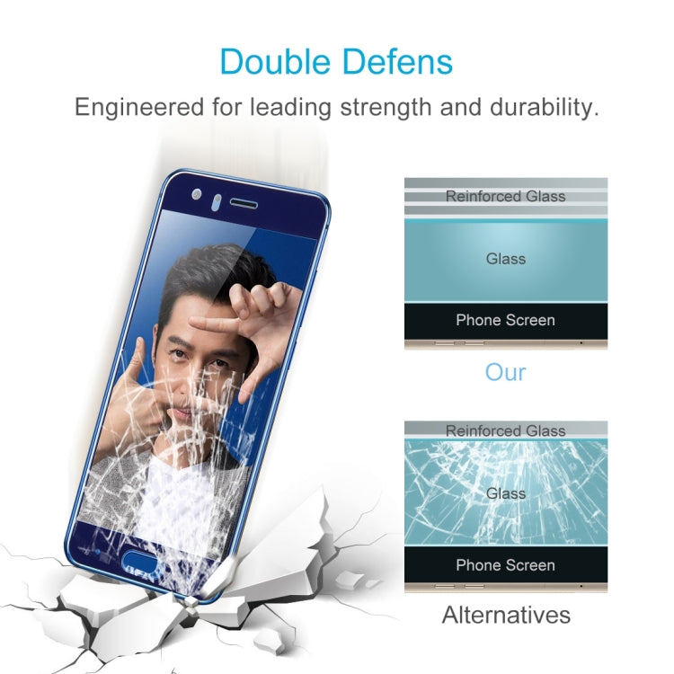 For Huawei Honor 9 0.26mm 9H Surface Hardness 2.5D Explosion-proof Silk-screen Tempered Glass Full Screen Film