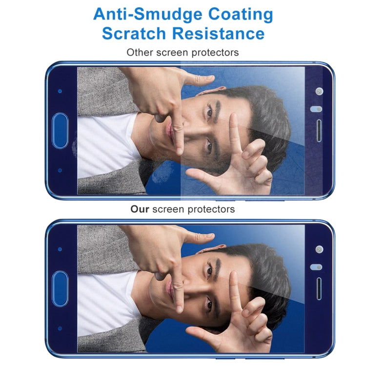 For Huawei Honor 9 0.26mm 9H Surface Hardness 2.5D Explosion-proof Silk-screen Tempered Glass Full Screen Film