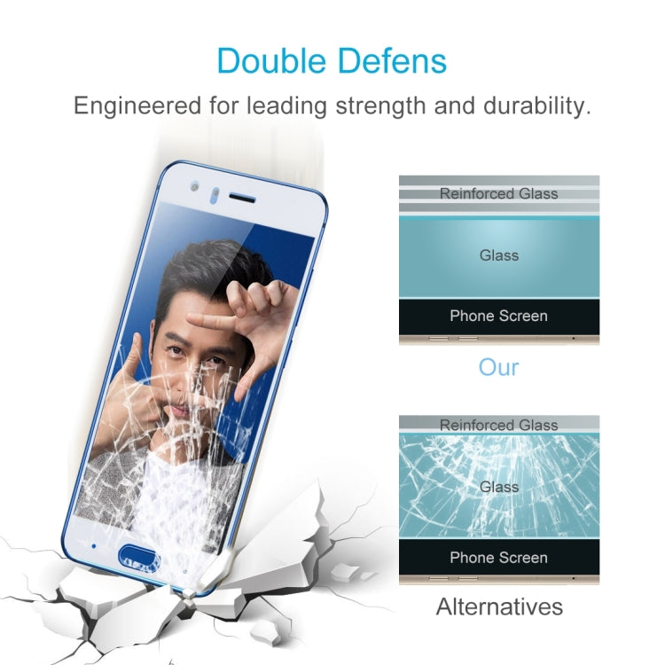 For Huawei Honor 9 0.26mm 9H Surface Hardness 2.5D Explosion-proof Silk-screen Tempered Glass Full Screen Film