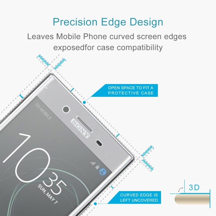 For Sony Xperia XZ Premium 0.3mm 9H Surface Hardness 3D Cold Carved Full Screen Tempered Glass Screen Protector
