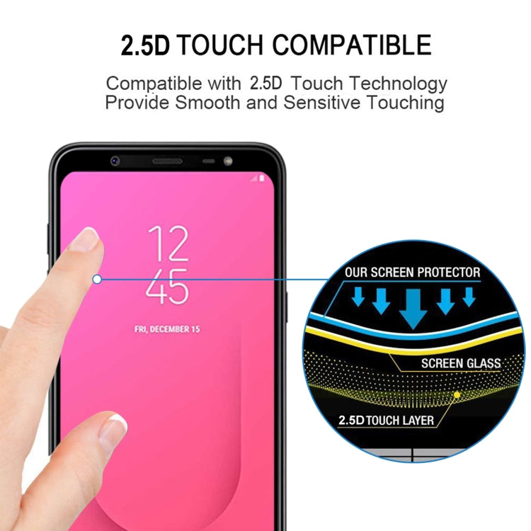 25 PCS Full Glue Full Cover Screen Protector Tempered Glass film for Galaxy J8 (2018)