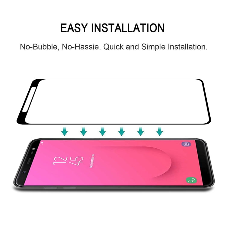 25 PCS Full Glue Full Cover Screen Protector Tempered Glass film for Galaxy J8 (2018)