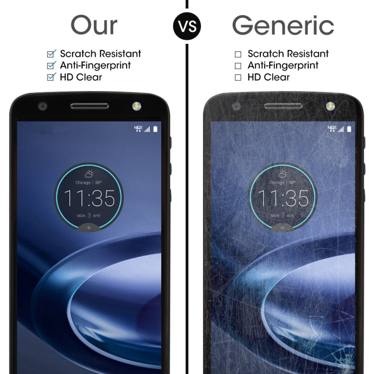 For Motorola Moto Z 0.26mm 9H Surface Hardness 2.5D Full Screen Tempered Glass Screen Protector(Black)