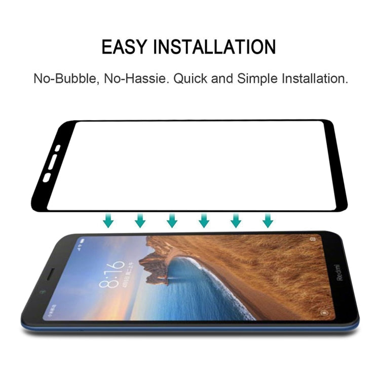 25 PCS Full Glue Full Cover Screen Protector Tempered Glass film for Xiaomi Redmi 7A