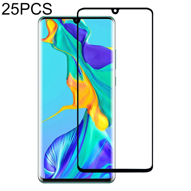 25 PCS Edge Glue 3D Curved Edge Full Screen Tempered Glass Film for Huawei P30 Pro
