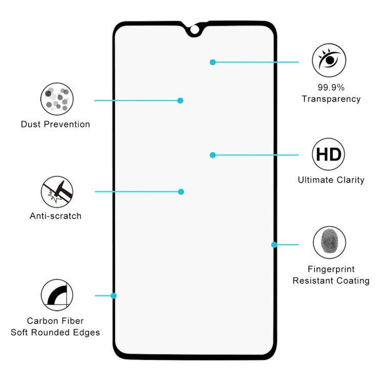 Ultra Thin 9H 3D HD Anti-burst Full Screen Carbon Fiber Tempered Glass Film for Huawei Mate 20