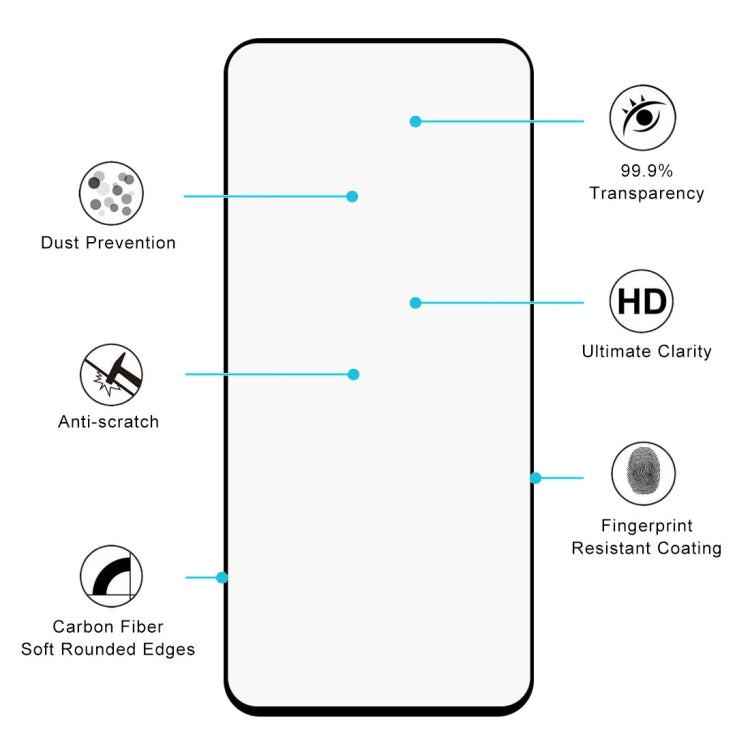 Ultra Thin 9H 3D HD Anti-burst Full Screen Carbon Fiber Tempered Glass Film for Huawei Honor Magic 2