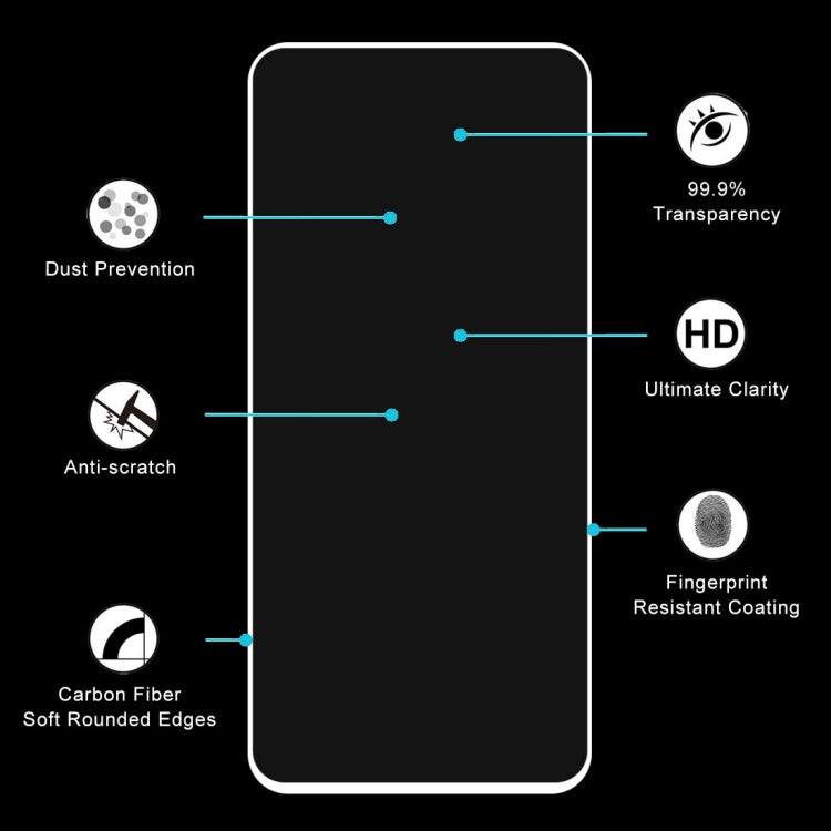 Ultra Thin 9H 3D HD Anti-burst Full Screen Carbon Fiber Tempered Glass Film for Huawei Honor Magic 2
