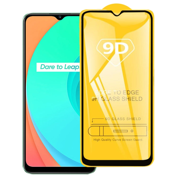 For Realme C11 / vivo Y56 9D Full Glue Full Screen Tempered Glass Film
