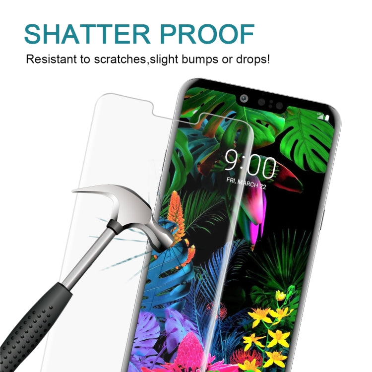 9H 3D Transparent Full Screen Tempered Glass Film for LG G8 ThinQ(Transparent)
