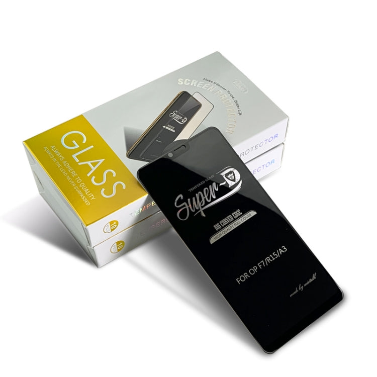 25 PCS MIETUBL For OPPO F7 / R15 / A3 Fingerprint Proof Full Screen Tempered Glass Film