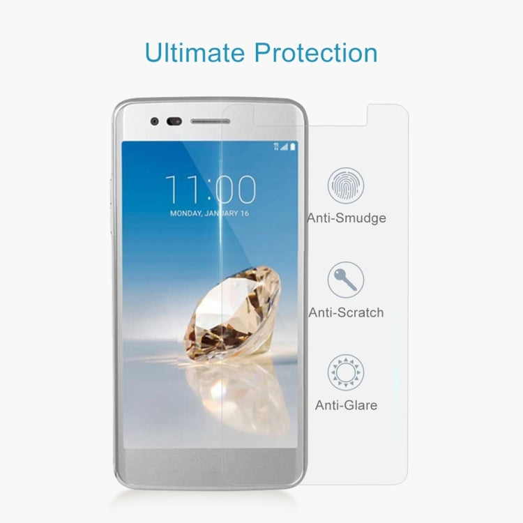 100 PCS for LG Aristo 2 0.26mm 9H Surface Hardness 2.5D Explosion-proof Tempered Glass Screen Film