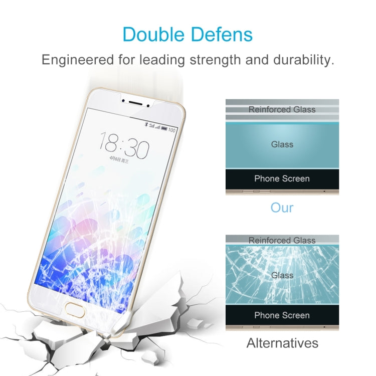 For Meizu M3 Note / Meilan Note 3 0.26mm 9H Surface Hardness 2.5D Explosion-proof Tempered Glass Screen Film