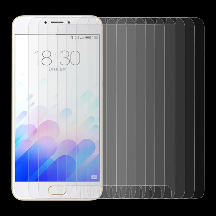 10 PCS for Meizu M3 Note / Meilan Note 3 0.26mm 9H Surface Hardness 2.5D Explosion-proof Tempered Glass Screen Film