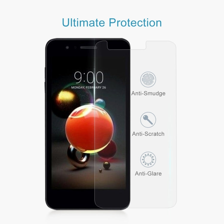 10 PCS for LG K8 (2018) 0.26mm 9H Surface Hardness 2.5D Explosion-proof Tempered Glass Screen Film