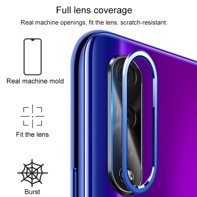 For Vivo Z5x 0.15mm 9H Border Membrane Round Edge Rear Camera Lens Tempered Glass Film Guard Circle