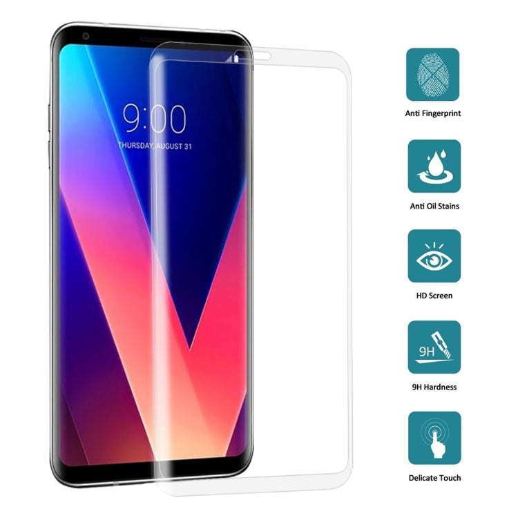 25 PCS 9H 3D Full Screen Tempered Glass Film for LG V30 (Transparent)