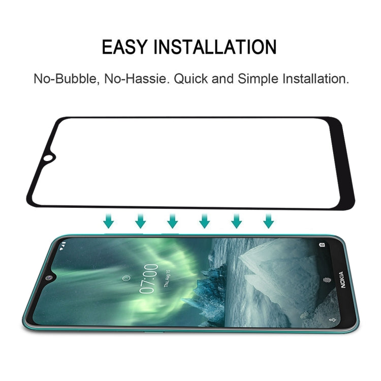 For Nokia 7.2 Full Glue Full Cover Screen Protector Tempered Glass film