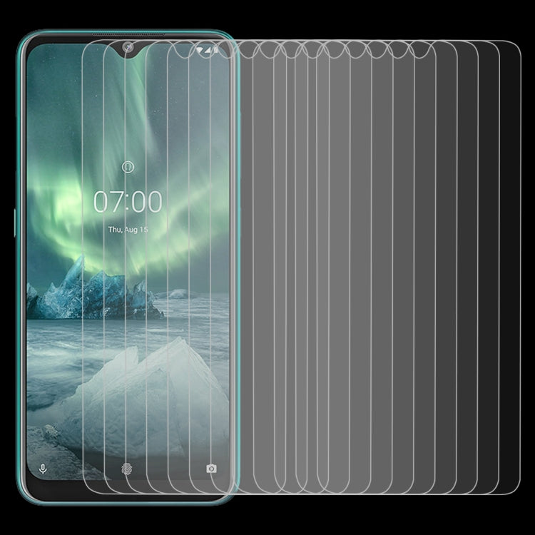 50 PCS For Nokia 7.2 2.5D Non-Full Screen Tempered Glass Film