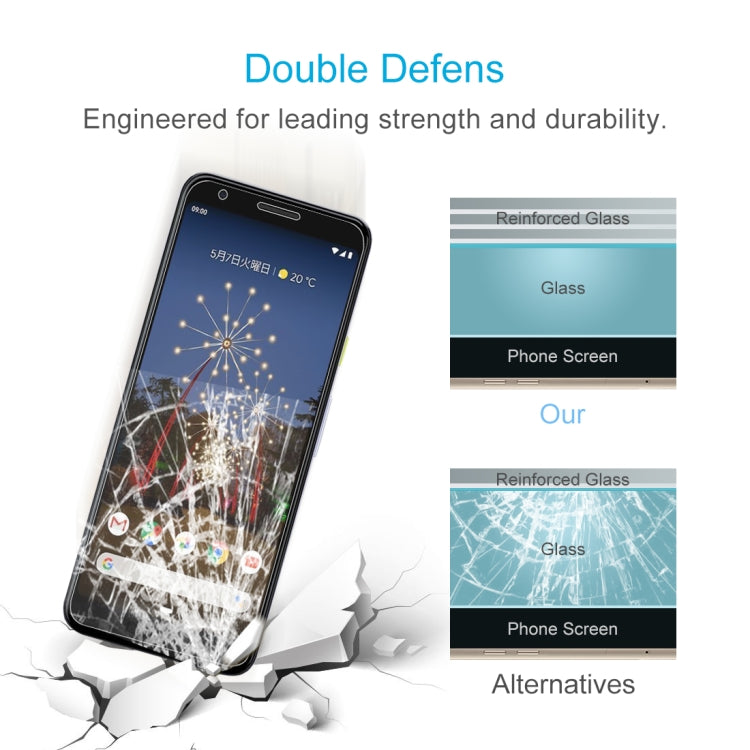 10 PCS 0.26mm 9H 2.5D Tempered Glass Film for Google Pixel 3A XL