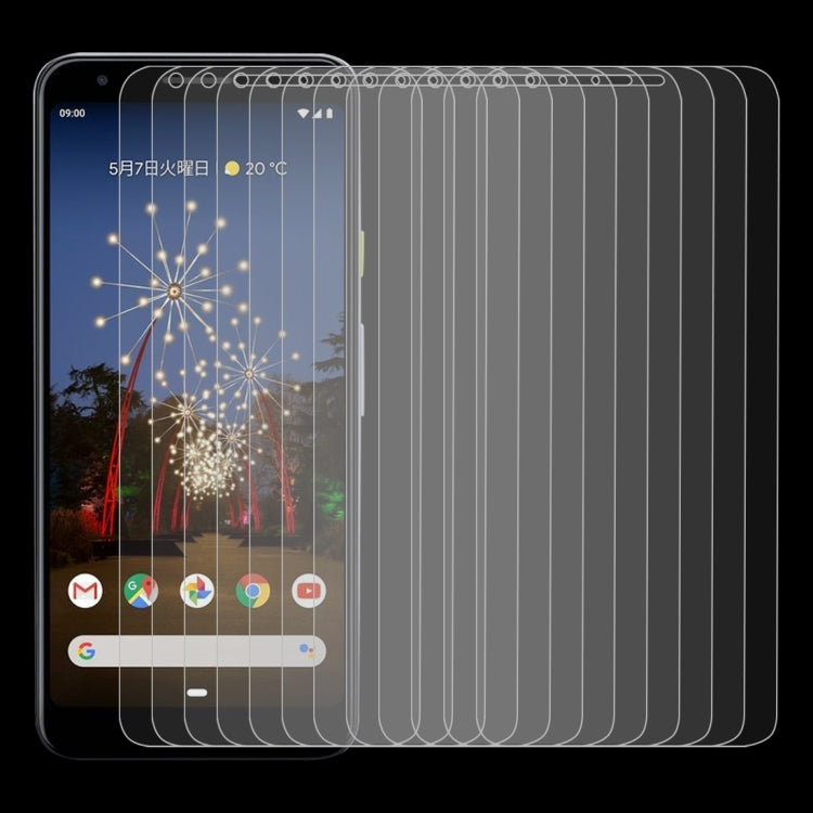 50 PCS 0.26mm 9H 2.5D Tempered Glass Film for Google Pixel 3A XL