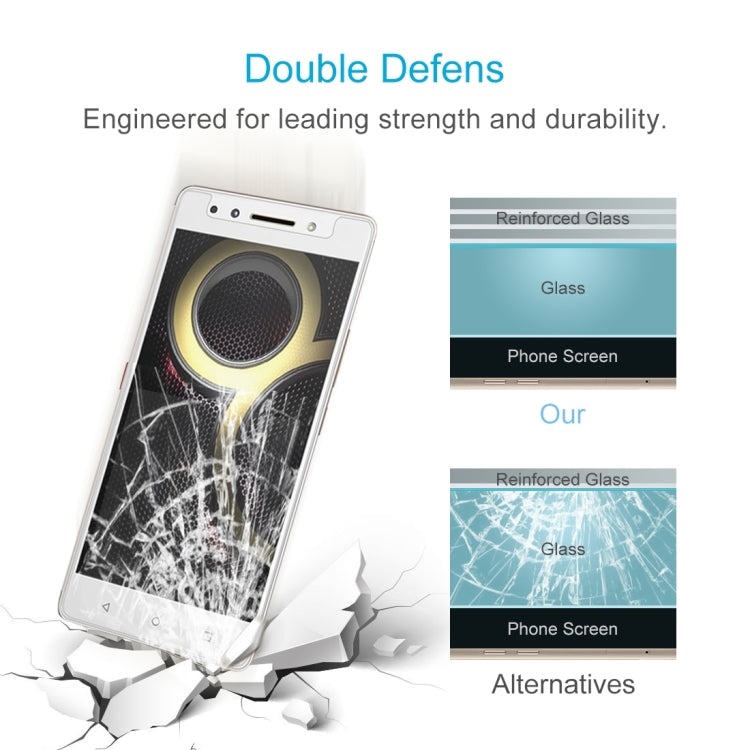 100 PCS 0.26mm 9H 2.5D Tempered Glass Film for Lenovo K8 Note