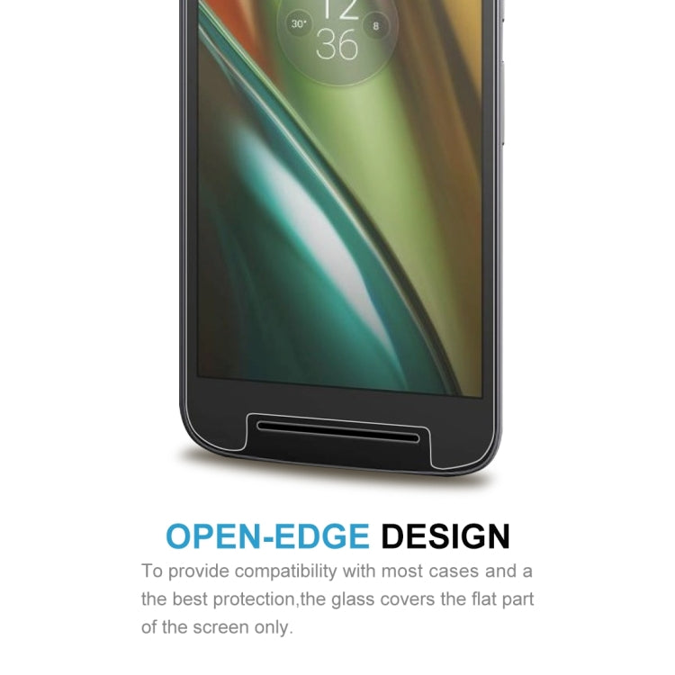 2 PCS 0.26mm 9H 2.5D Tempered Glass Film for Motorola Moto E3