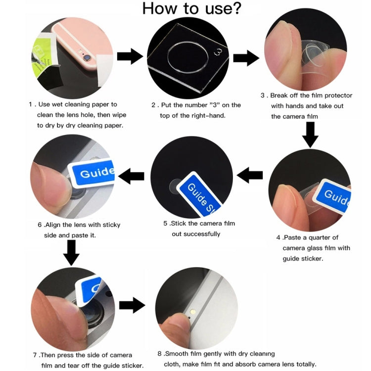 50 PCS Soft Fiber Back Camera Lens Film for Galaxy Note 8