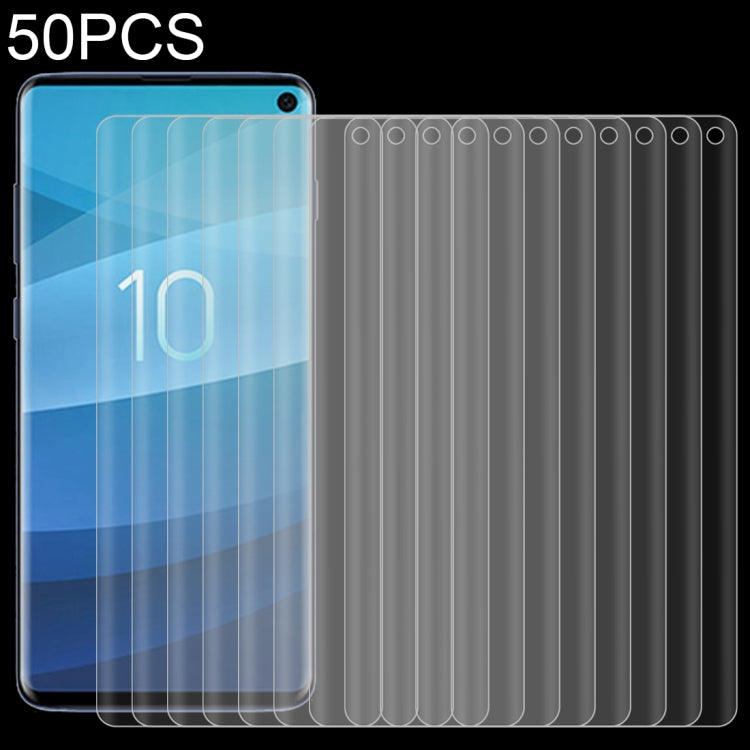 50 PCS Non-full PET Soft Screen Protector for Galaxy S10