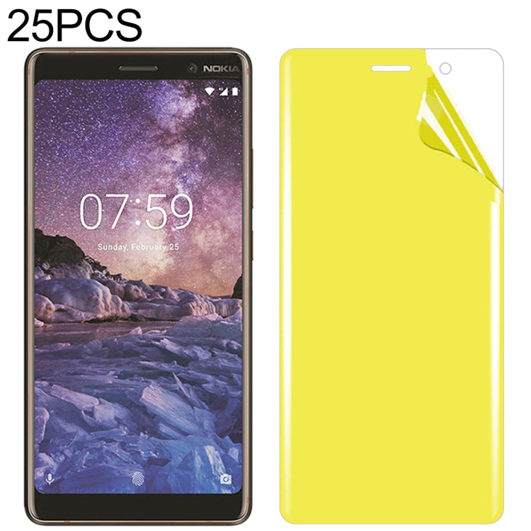 25 PCS For Nokia 7 Plus Soft TPU Full Coverage Front Screen Protector