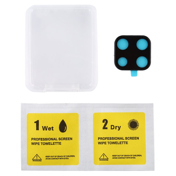 Titanium Alloy Metal Camera Lens Protector Tempered Glass Film for Huawei Mate 20 (Black)