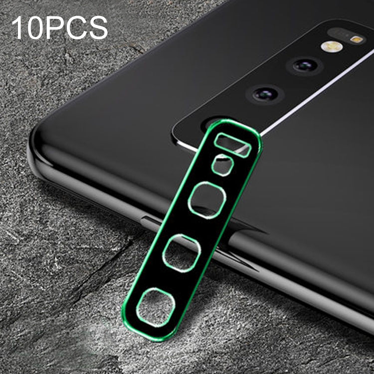 10 PCS Titanium Alloy Metal Camera Lens Protector Tempered Glass Film for Galaxy S10 / S10+