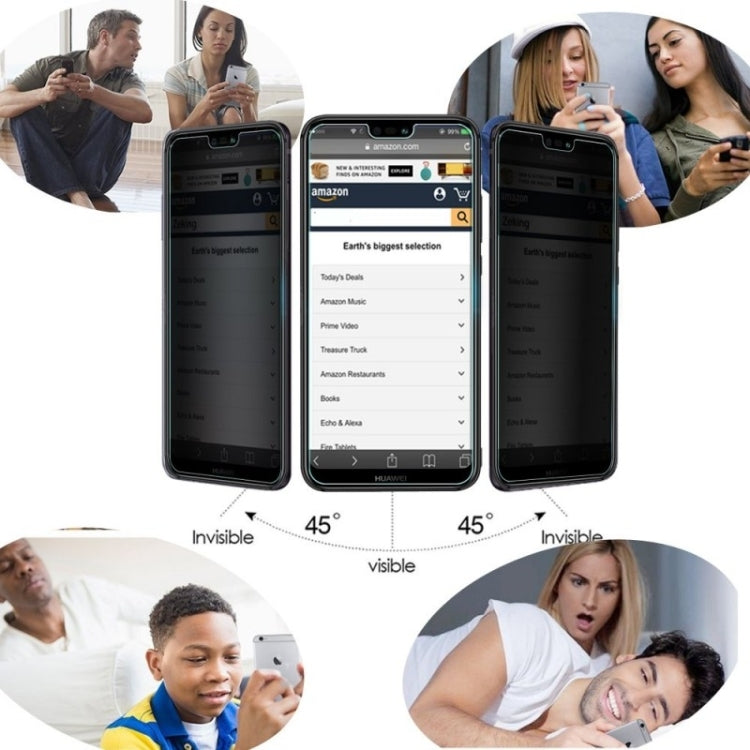 Full Cover Anti-spy Tempered Glass Film for Huawei Honor 8X